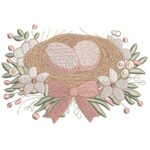 Floral Teddy Bear with Bow